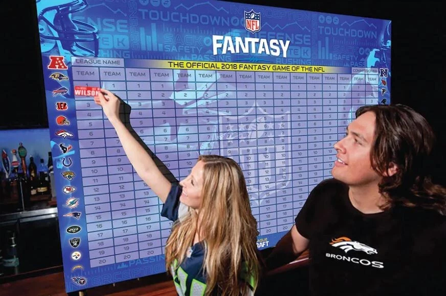 NFL Official Fantasy Football Draft Kit or Huge Champ Trophy Made