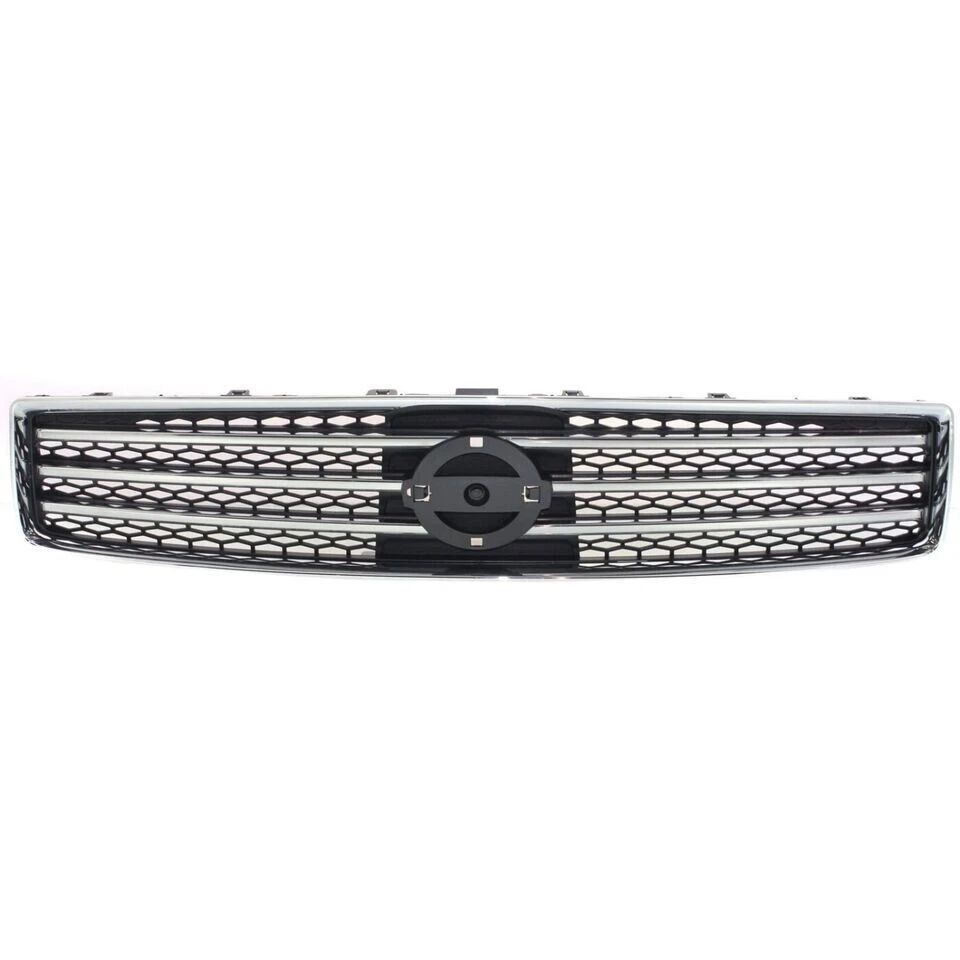 New Front Grille Chrome Shell with Gray Insert Fits 2009-2011 Nissan Maxima Foto 2 de 4