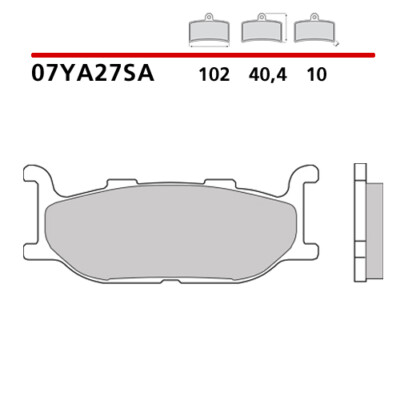 PAAR BREMSBELÄGE BREMBO VORNE YAMAHA XVS BOLT 950 14> 07YA27.SA