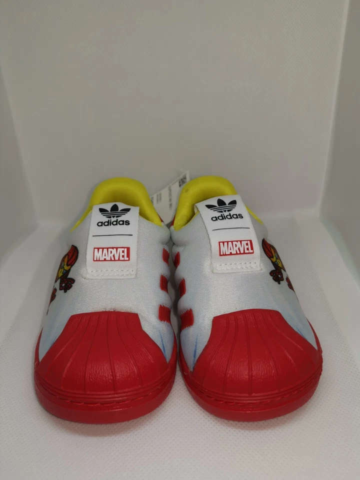 Adidas Superstar 360 I "Marvel Iron Man" Zapatos sin cordones para niños pequeños Blanco FX4883 Foto 2 de 3