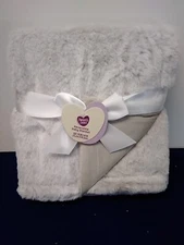 Parents Choice Reversible Plush Baby Blanket 30 X 40 Tan Extra Soft