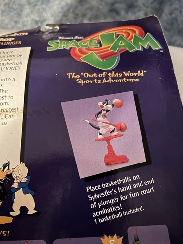 WB Space Jam Michael Jordan Sylvester w/ Sky Stilts/Plunger Collectible 1996 NIB - Picture 4 of 5