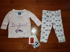 Kickee Pants Infant Girl Bamboo Natural Sweet Treats Pajamas 0-3 Months New