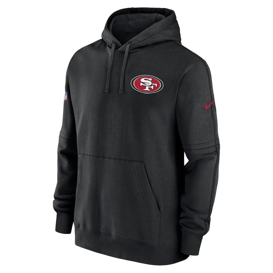 San Francisco 49ers Nike Sideline Club Fleece Pullover Hoodie Men s 2023 NFL New
