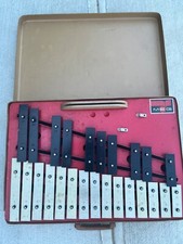 antique xylophone and case