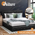 Oikiture Bed Frame Queen Double King Single Size Gas Lift Base With Storage