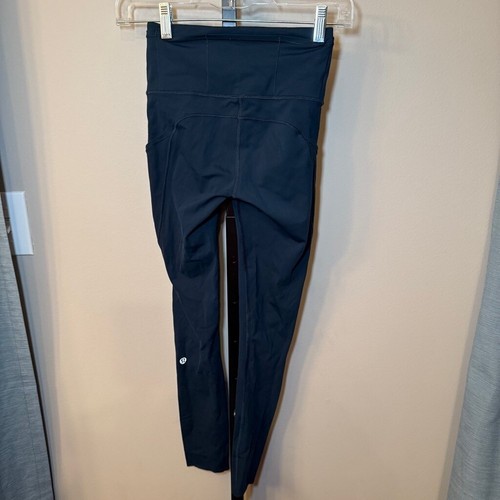 Lululemon Fast Free 7/8 Tight High Rise Leggings Size 2 Nocturnal Teal - Picture 5 of 11