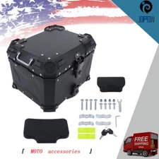 45L Motorcycle Top Box Waterproof Trunk Luggage Storage Case with Safety Lock