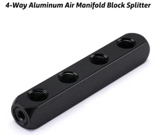 4 way Aeration Manifold Valve Block 1/4"NPT outlets pump manifold Aerator Valve