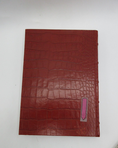 Graphic Image Journal 8" Leather Hardcover 224 UNLINED Pages RED Croc Embossed - Picture 7 of 9