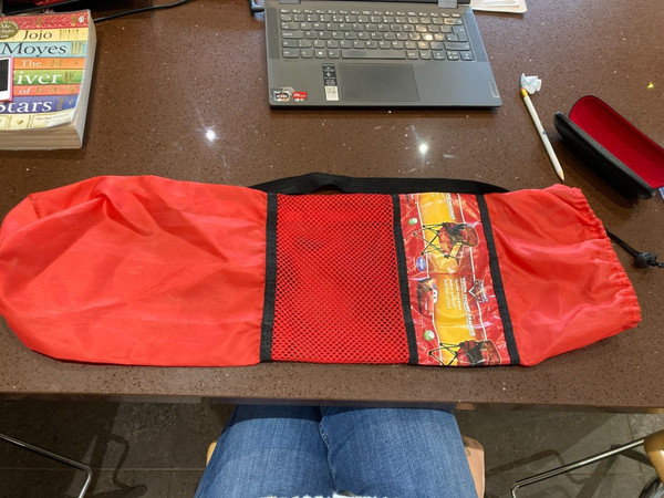 SOLO FUNDA para silla de camping infantil, ROJA, CARS película Lightning McQueen, excelente
