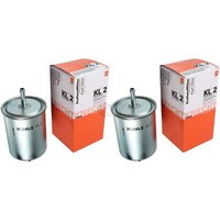 2X Mahle / Knecht KL 2 Kraftstofffilter Filter Fuel