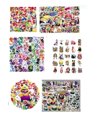 POKÉMON Aufkleber Sticker Anime Smiley Pokemon Drachen Mario Ruffy Piece Helden Naruto