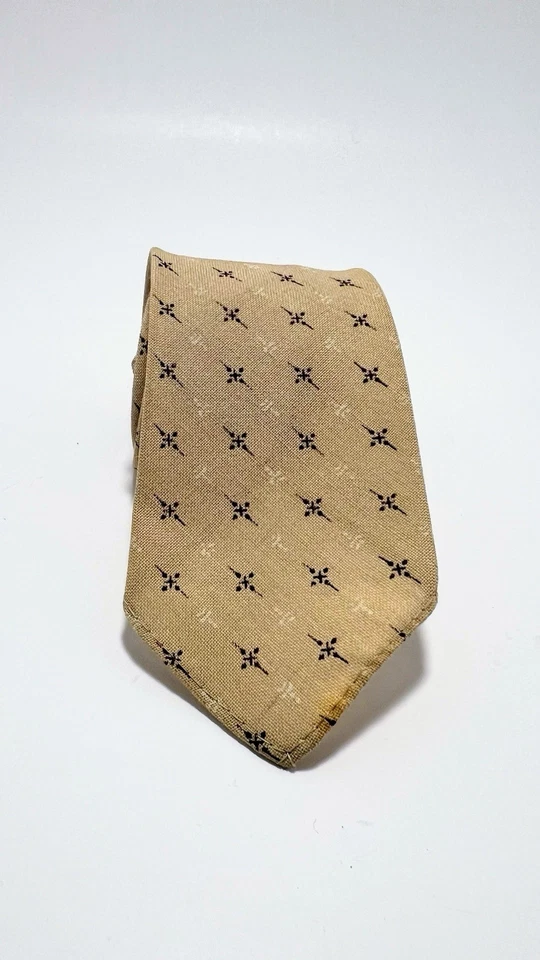 Corbata de cuello para hombre PALM BEACH de "BEAU BRUMMEL" vintage de principios de los 50 - bronceada 4 pliegues Foto 2 de 4