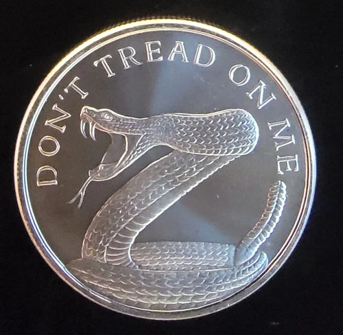 2014 Don't Tread On Me Silver Shield Mint Bullion Vtg-0.999 Silver 1 Oz Art Coin