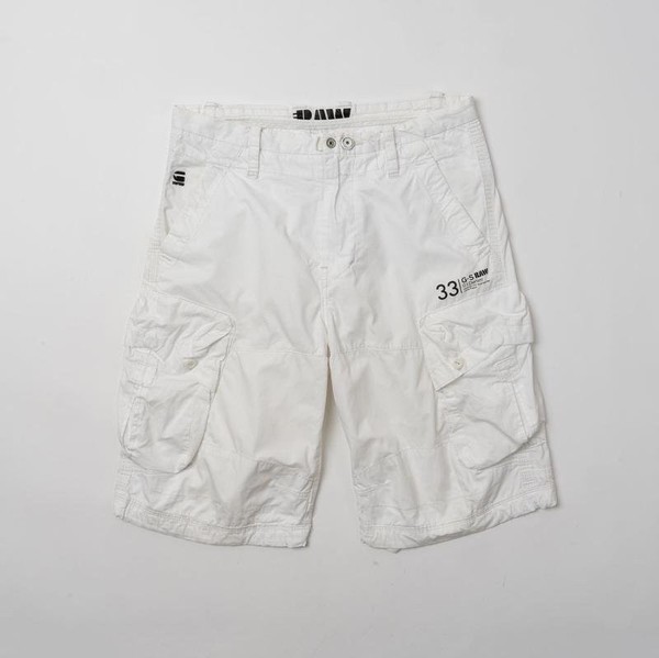 Men G-Star Raw Shorts White Cotton 31