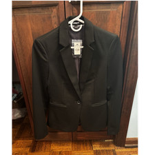Express Women's Black Single-Breasted One-Button Notch Lapel Blazer Size 2