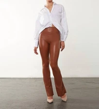 Commando Faux Leather Flared Legging Cocoa