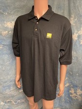 Vintage 1990s NIKON Embroidered Black Baggy Sleeve Polo Shirt L/XL