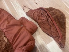 FREE PEOPLE FP Movement Adventure Awaits Sherpa Removable Hood Jacket Rust XS