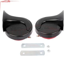 Dual Tone Electric 90mm Snail Air Sire Horn Kit 12V 135DB  Fits Truck Car Train