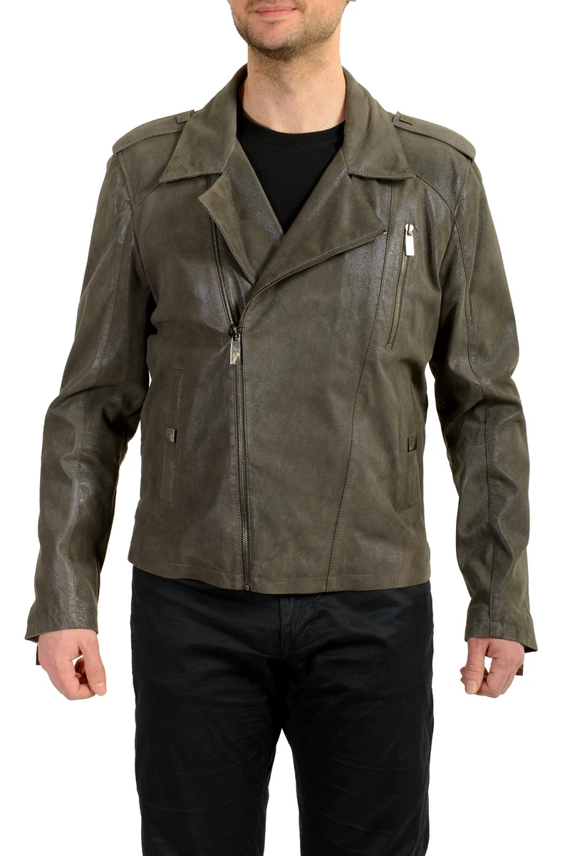 Versace Collection Coats, Jackets & Vests Leather Outer Shell for