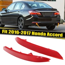 Pair For 2016-2017 Honda Accord Rear Bumper Reflector Lamp Tail Brake Light 2pcs