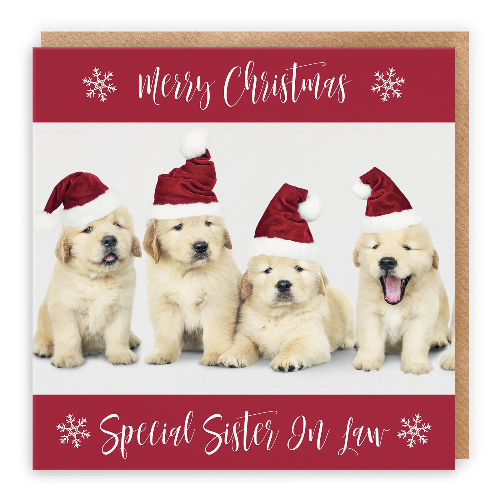 Sister In Law Christmas Card Puppy