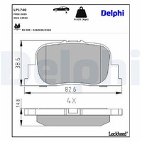 Bremsbelagsatz Scheibenbremse Delphi LP1740 FüR Toyota Camry Prius Liftback 24V