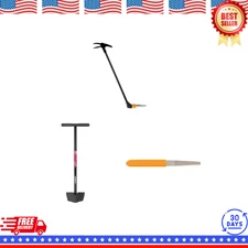 36in Long Handle Swivel Grass Shears w/ 4.5 in Steel Blade, 34 in T-Handle Edger