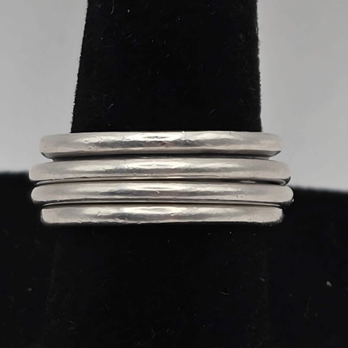925 Sterling Silver Spinner Fidget Ring Size 7 Wide 7.5mm Band 8.16g