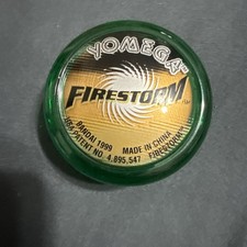 Vintage Yomega Firestorm Yo-Yo Green and Gold Bandai 1999