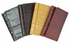 Genuine eel skin key holder wallet with snap button closure by Marshal 