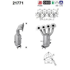 AS Katalysator 21771 für ALFA FIAT OPEL ASTRA GTC A04 Caravan ZAFIRA FAMILY A05