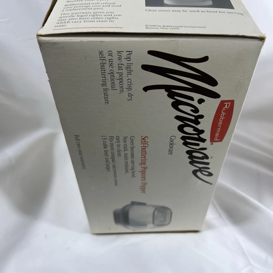 Palomitas de maíz vintage Rubbermaid microondas con mantequilla automática con caja Foto 3 de 4