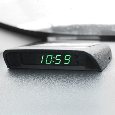 Solar Powered Auto Digital Clock Dashboard Stick On Clock with Backlight for Car