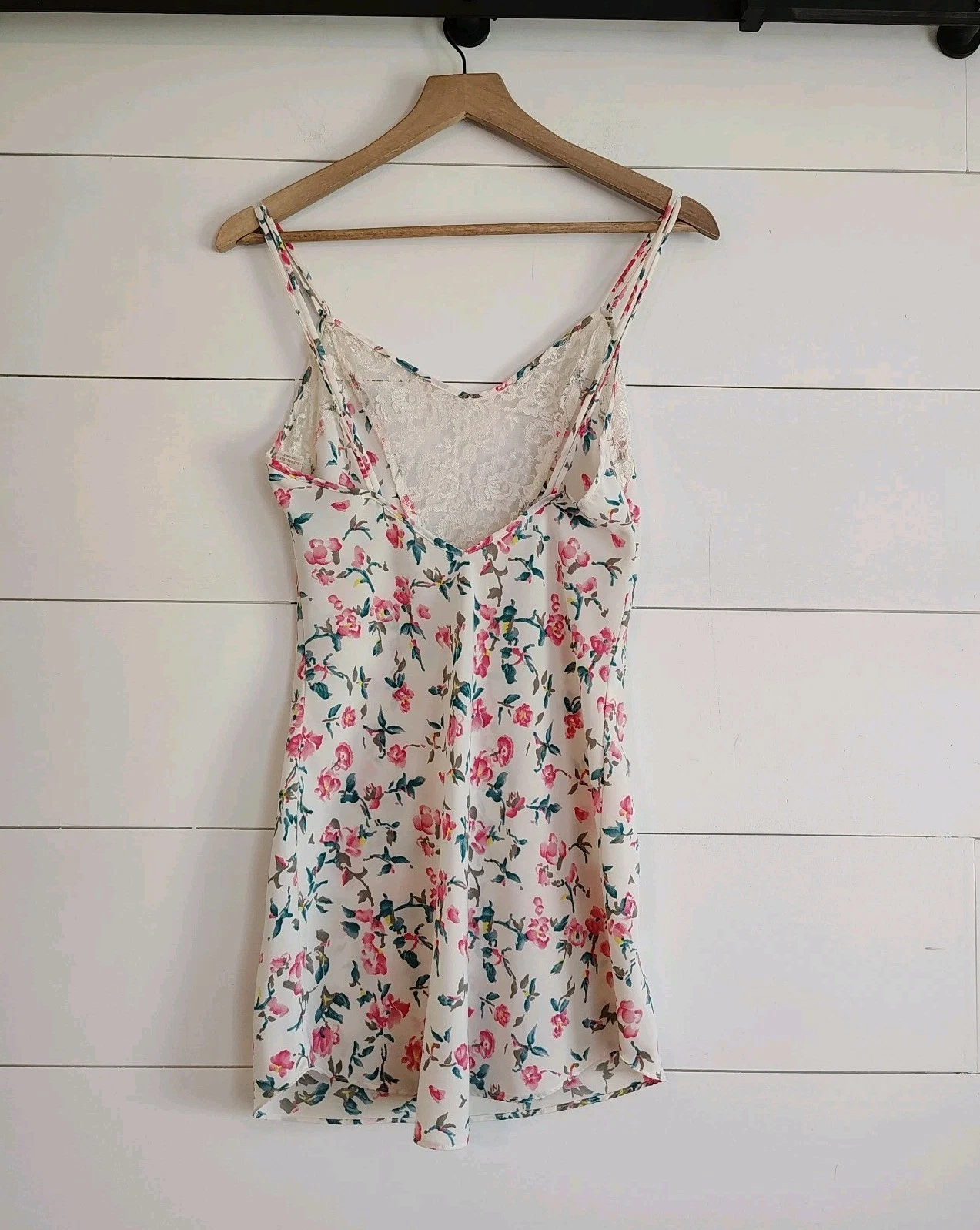 UNDERCOVER Abito da notte Victorias Secret vintage etichetta oro anni 90 raso floreale slip pizzo PICCOLO