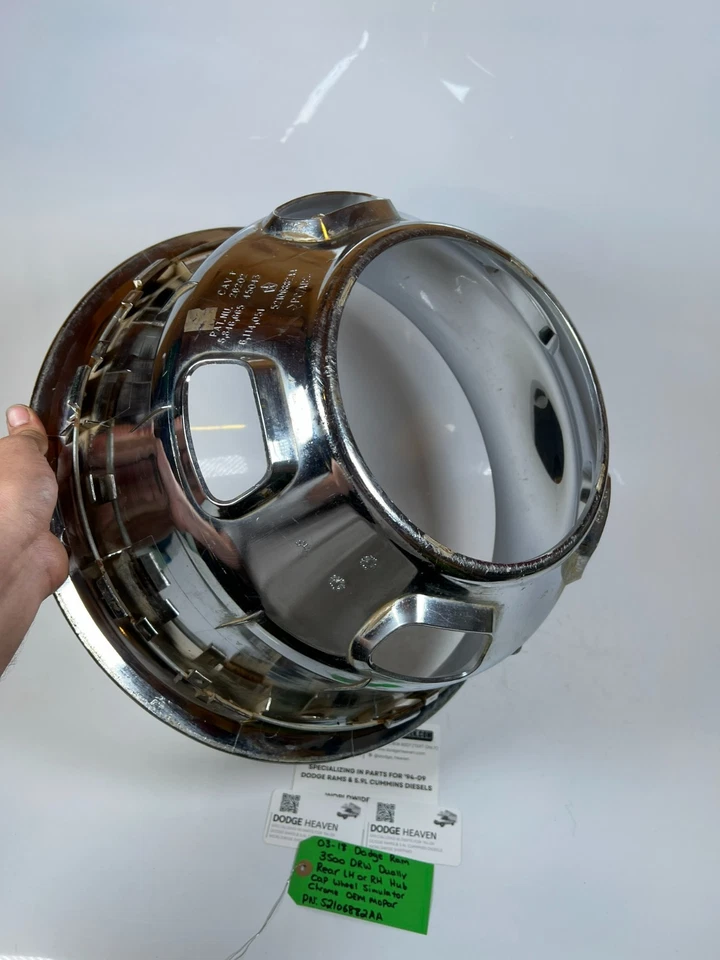 Dodge Ram 3500 2003-2018 doble tapacubos trasero simulador de rueda cromado 52106882 OEM 52106882 Foto 4 de 4