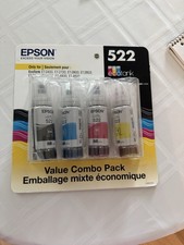 Genuine Epson 522 Ink Bottles 4 Pack for ET-2720 ET-2800 ET-2803 ET-4700 ET-4800