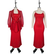 Evening African Party Formal Ball Gown Coat Top 2 Piece African Dashiki Dresses