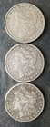 1881, 1888, and 1899 O $1 Morgan Silver Dollars
