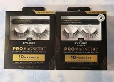 2 Eylure ProMagnetic Lashes Wispy No.10 - Long Lasting Reusable False Eyelashes