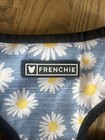 EUC Frenchie Blue Daisy Flower Reversible Yellow Check Harness Dog Vest Large — photo 2