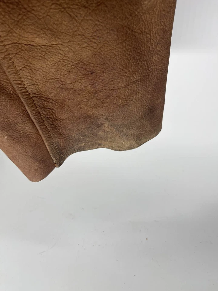 Gorras de cuero de gamuza occidental vaquero equitación flecos marrón ajustable Foto 3 de 4