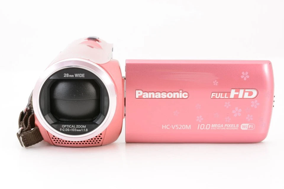 Panasonic HC-V520M Pink Digital HD Video Camera Memory 32GB 50x Optical Zoom - Image 2 of 4