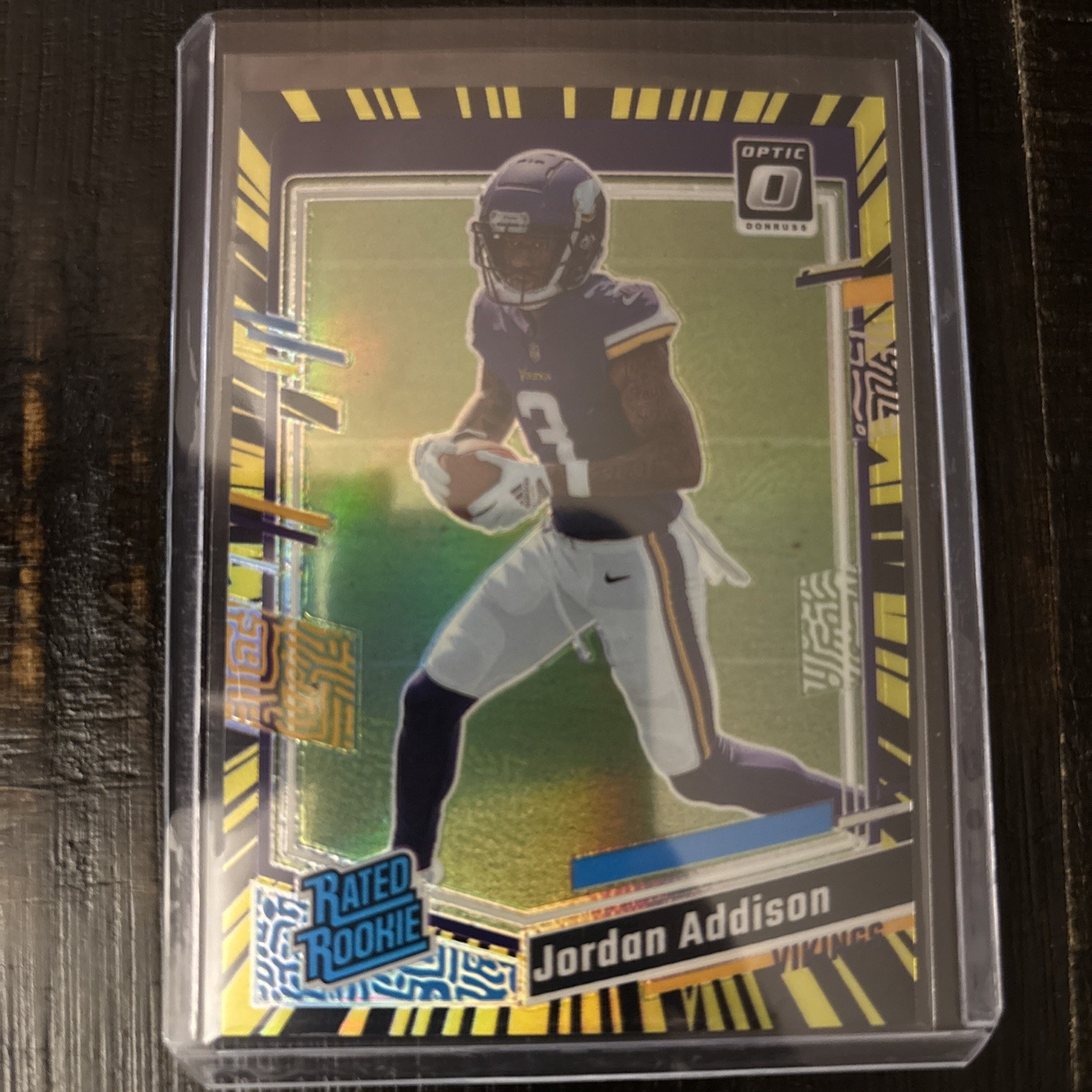 2023 Donruss Optic Jordan Addison Electricity /69 Rated Rookie #271 Vikings RC