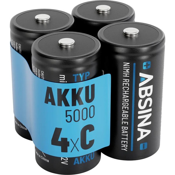 4Er Multipack Absina Baby (C)-Akku Nimh 4500 1.2 V 4 St.-image