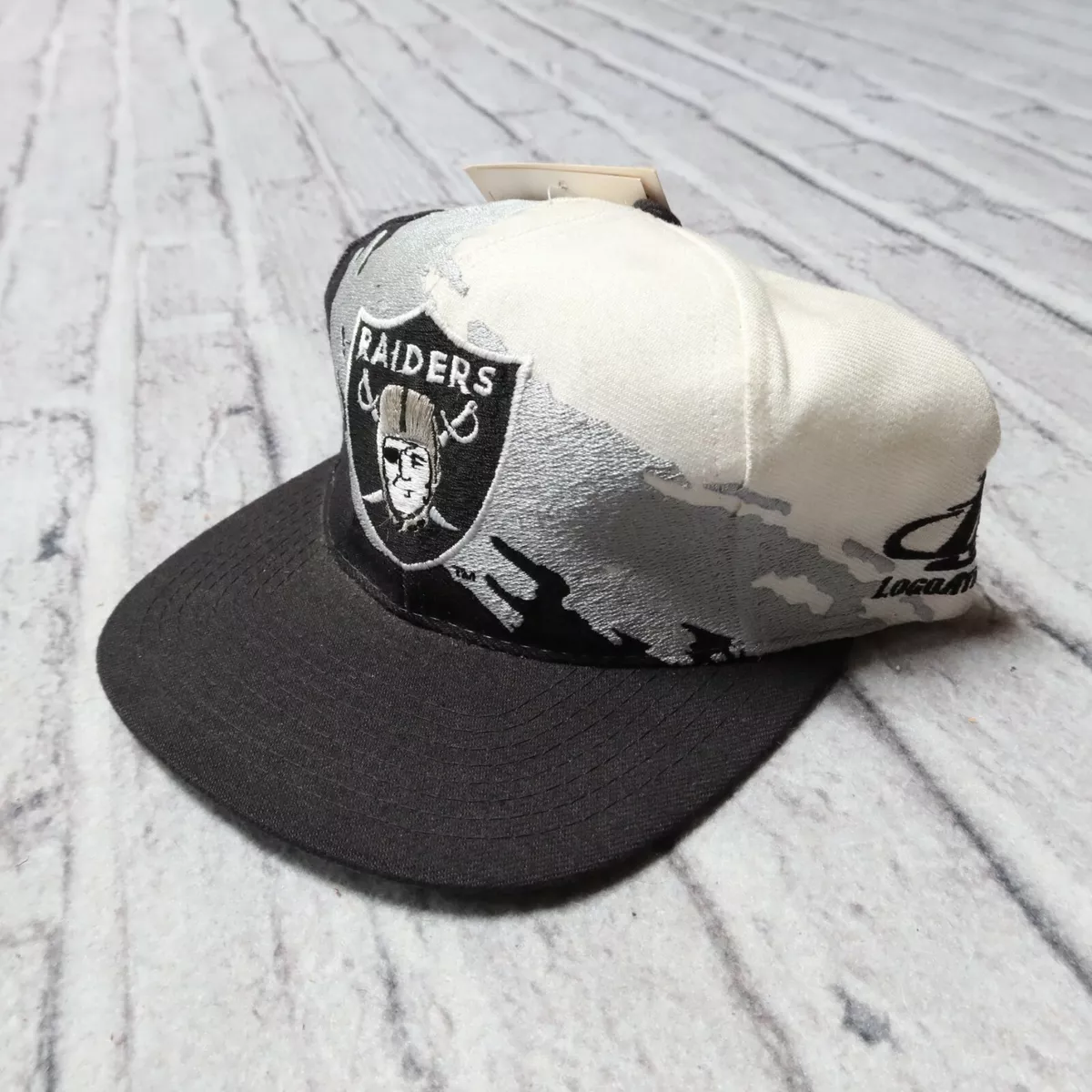 Vintage Deadstock Los Angeles Raiders Splash Snapback Hat Oakland Las Vegas 0722