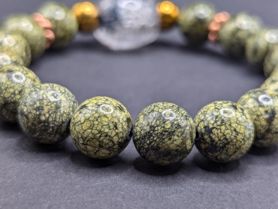 Serpentine 10 мм стекла фокус бисером эластичной заявление браслет (16 см) маленький запястье - Изображение 4 из 4