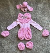 Pink Poodle Costume Toddler XS Size 18-24 Months / 2T Suit Headpiece Wrist Ankle